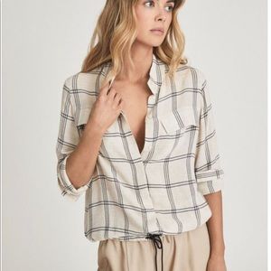 Reiss Tyler Relaxed Fit Checked Shirt Women's Size 12